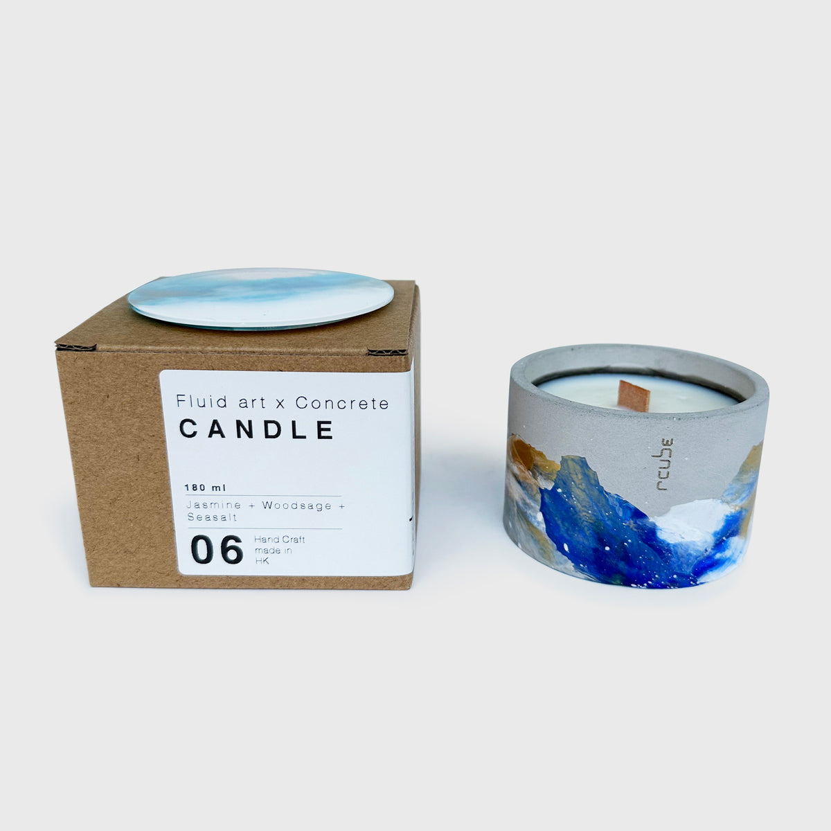 Fluidart x concrete Candle (Blue) – Rcube Store